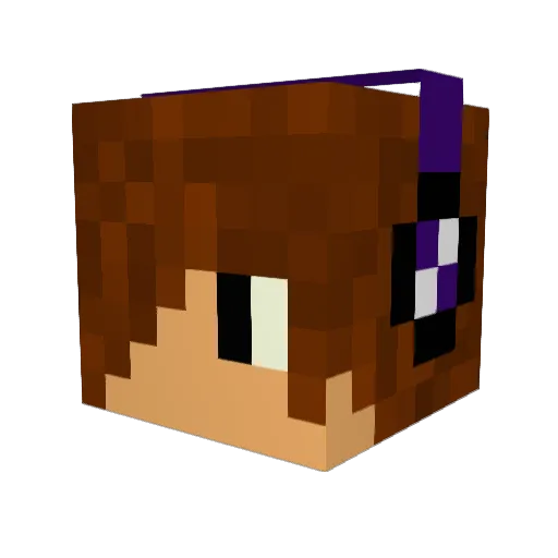 rafalepka Minecraft avatar head, 3D render