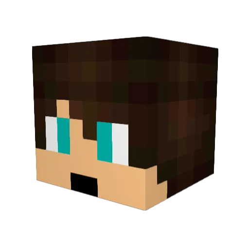 rafalogeed Minecraft avatar head, 3D render