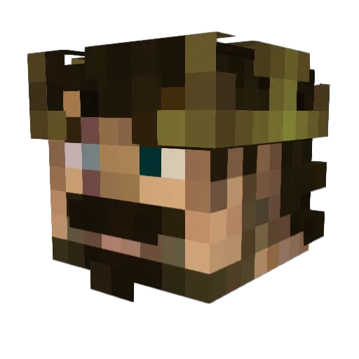 rafapadi Minecraft avatar head, 3D render