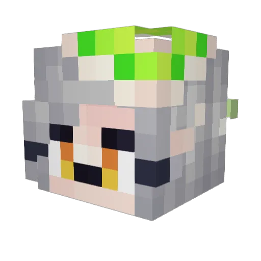 rafasixtyfour Minecraft avatar head, 3D render