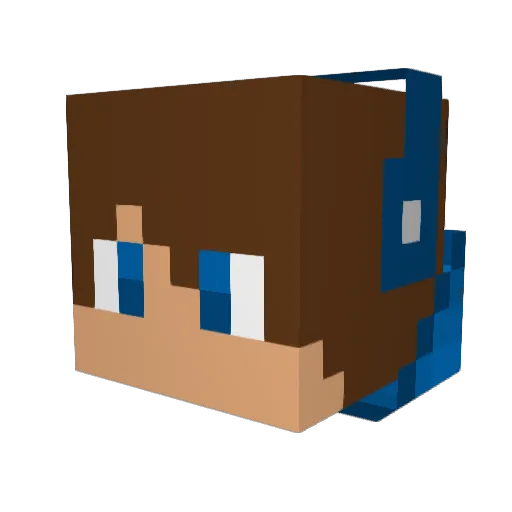 rafatafas Minecraft avatar head, 3D render