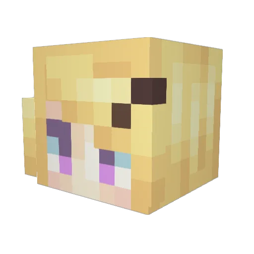 rafayels Minecraft avatar head, 3D render