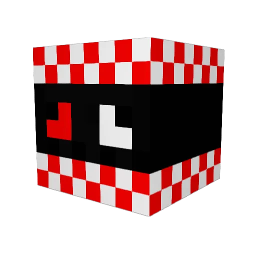raffchang Minecraft avatar head, 3D render