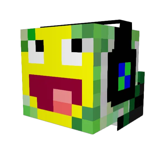 raffermon Minecraft avatar head, 3D render
