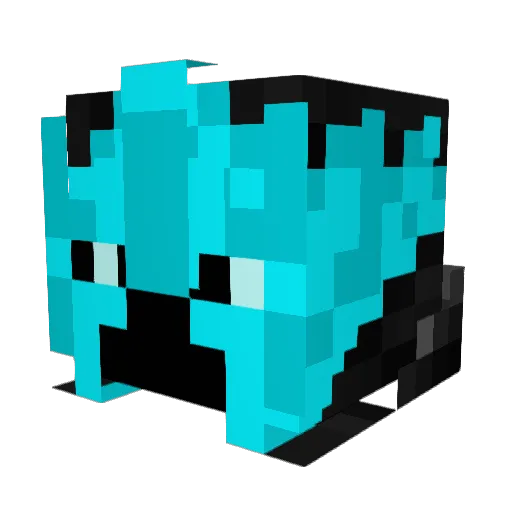 raficze Minecraft avatar head, 3D render