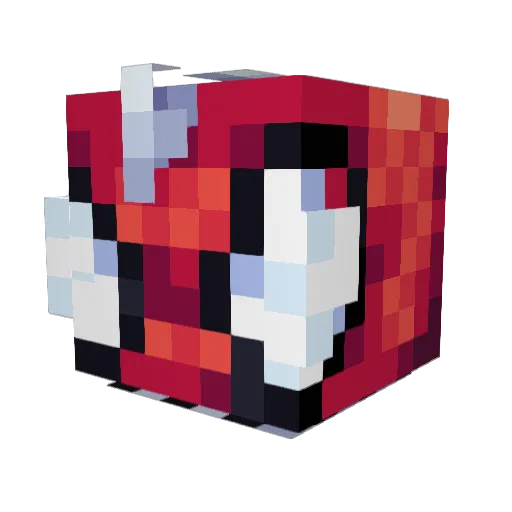 rafiitaa Minecraft avatar head, 3D render