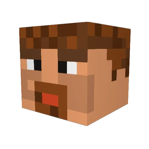 rafiquak Minecraft avatar head, 3D render