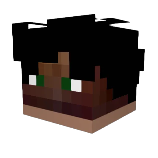 rafisln Minecraft avatar head, 3D render
