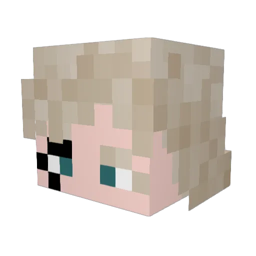 rafzoph Minecraft avatar head, 3D render