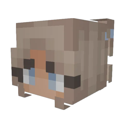 raganbb Minecraft avatar head, 3D render