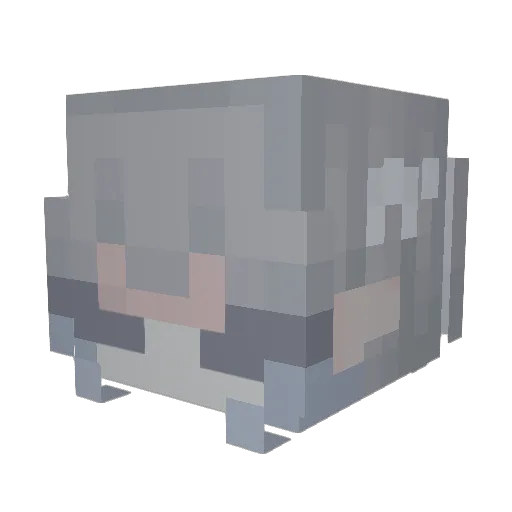 ragdollmechanics Minecraft avatar head, 3D render