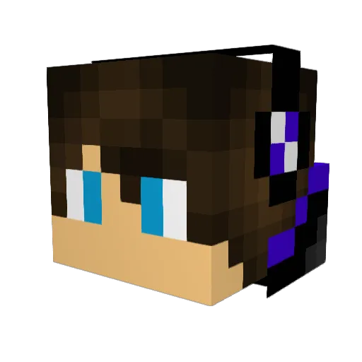 rage_kid Minecraft avatar head, 3D render
