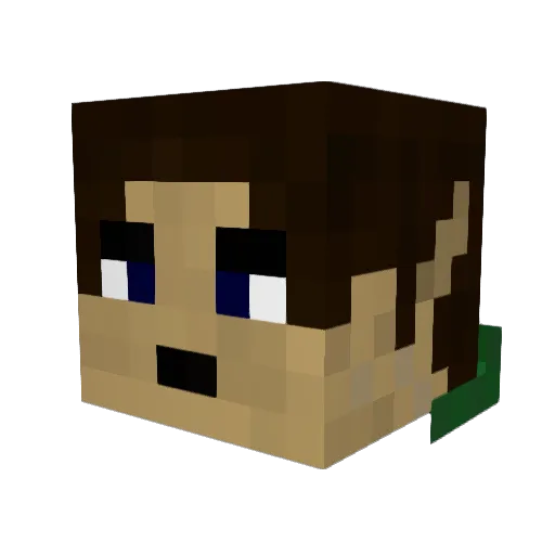 ragequit12345 Minecraft avatar head, 3D render