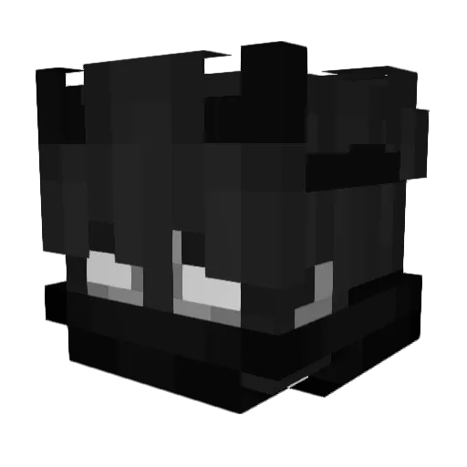 ragerage Minecraft avatar head, 3D render