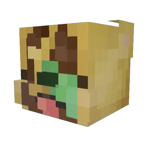ragesitler Minecraft avatar head, 3D render