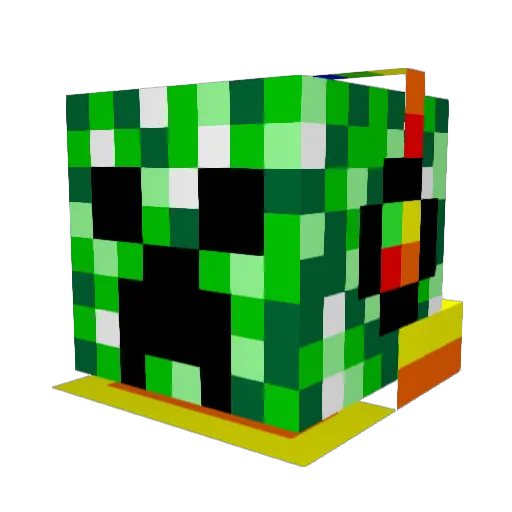 rageyy Minecraft avatar head, 3D render