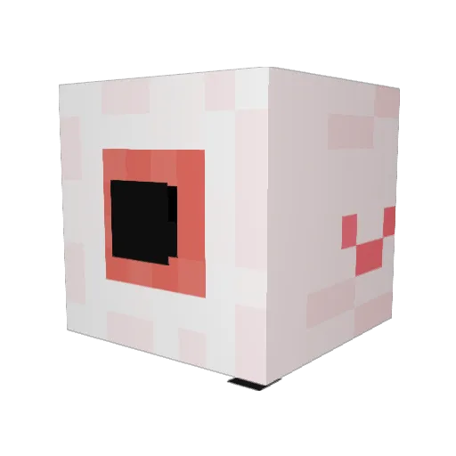 ragingeyeball Minecraft avatar head, 3D render
