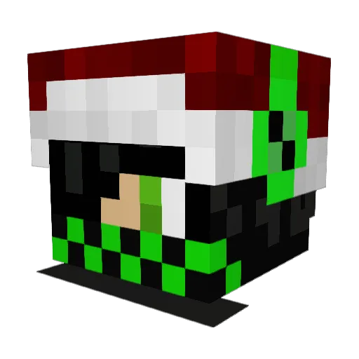 raglefanten Minecraft avatar head, 3D render