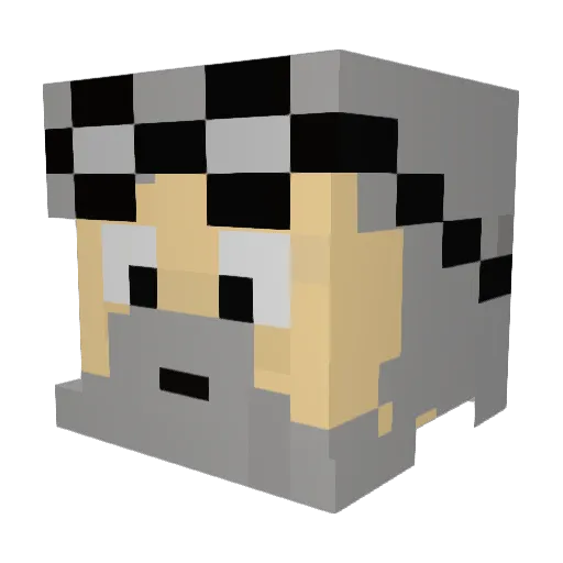 ragnak Minecraft avatar head, 3D render