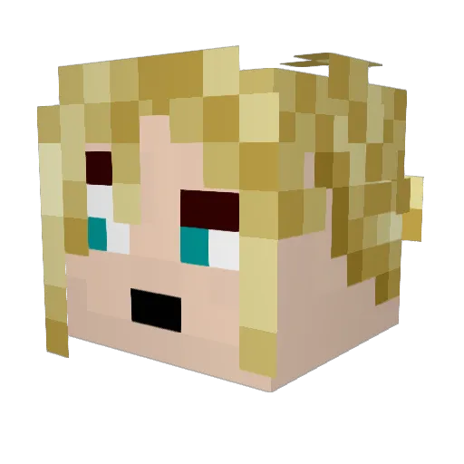 ragnaroque Minecraft avatar head, 3D render