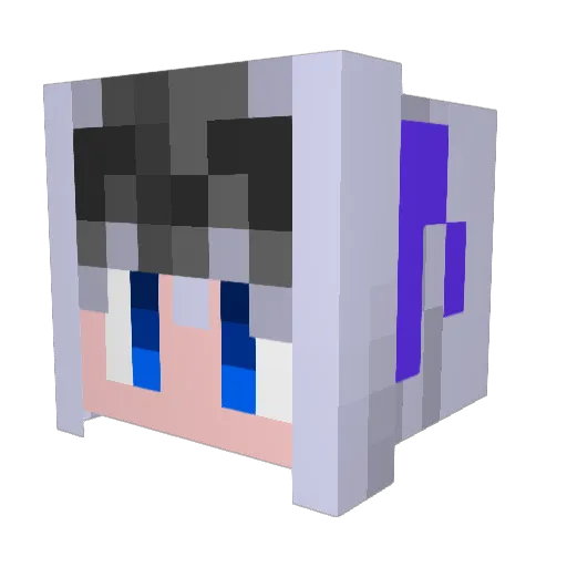 rahasame Minecraft avatar head, 3D render