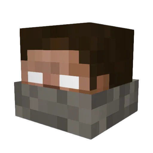rahulmisterguru Minecraft avatar head, 3D render