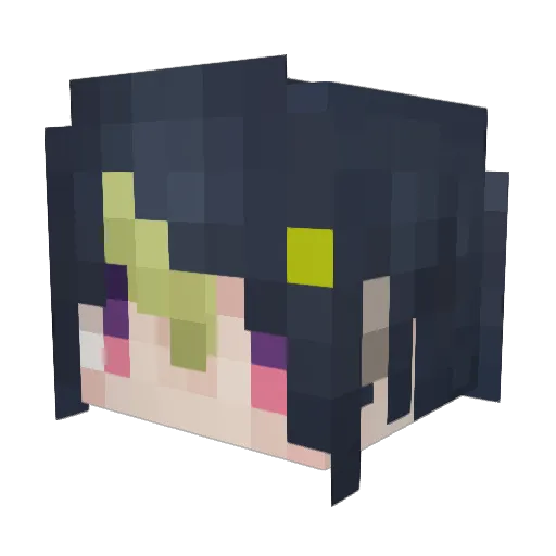 rai_173 Minecraft avatar head, 3D render