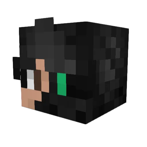 rai_fenrir Minecraft avatar head, 3D render