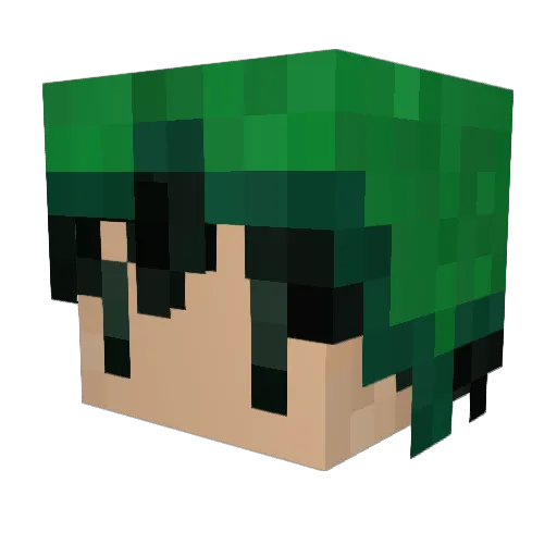 raiasann Minecraft avatar head, 3D render