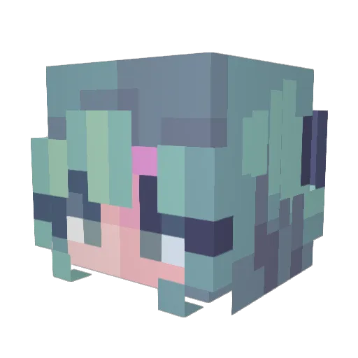 raideneiji Minecraft avatar head, 3D render