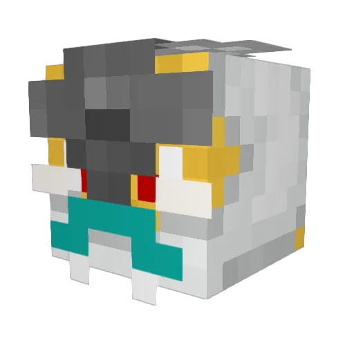 raikouf Minecraft avatar head, 3D render