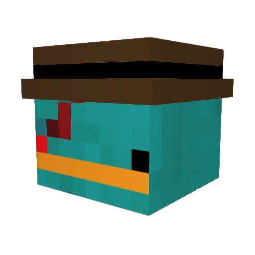 raikudohi Minecraft avatar head, 3D render