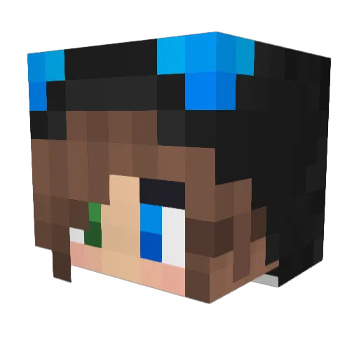 railgun0028 Minecraft avatar head, 3D render