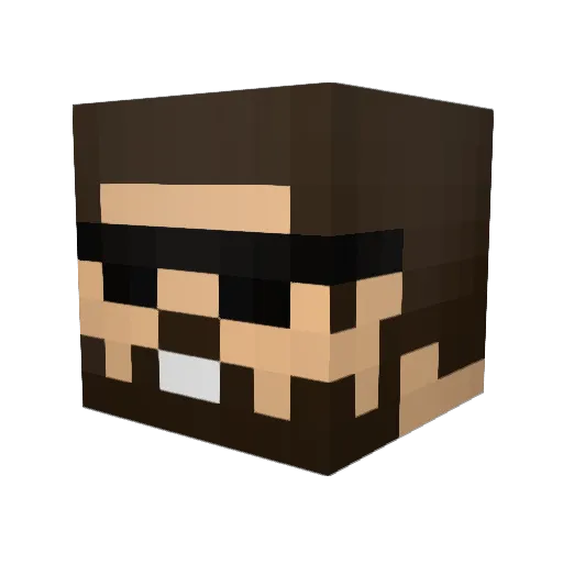 rain0001 Minecraft avatar head, 3D render