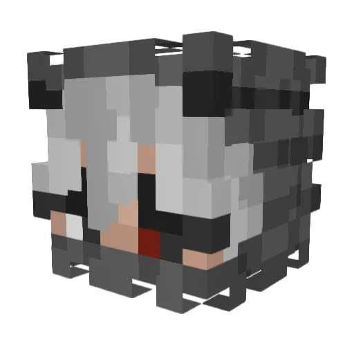 rain4pain Minecraft avatar head, 3D render