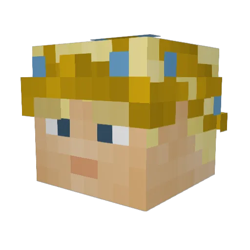 rain_ruler Minecraft avatar head, 3D render