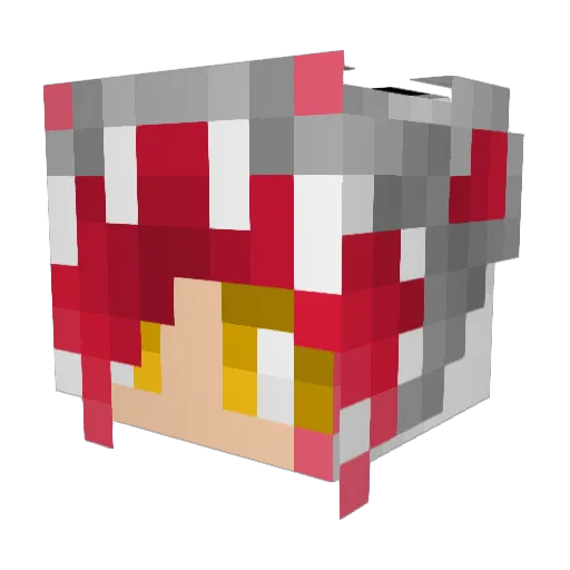 rainaprincess Minecraft avatar head, 3D render