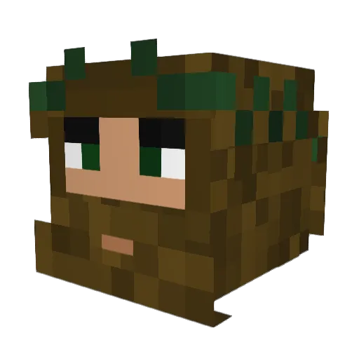 rainbopython Minecraft avatar head, 3D render