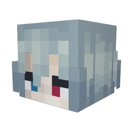 rainboque00 Minecraft avatar head, 3D render