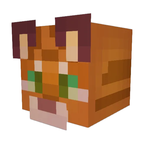 rainbow12 Minecraft avatar head, 3D render