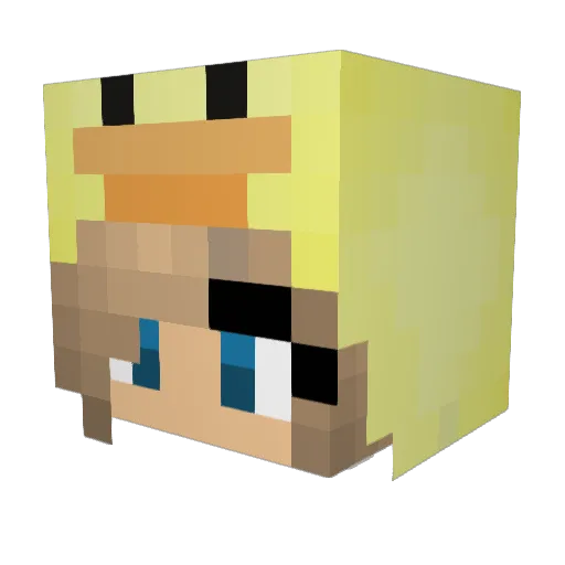 rainbowEmi5 Minecraft avatar head, 3D render