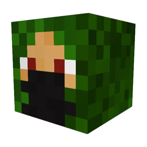 rainbow_cody Minecraft avatar head, 3D render