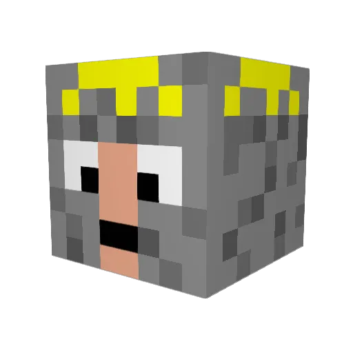 rainbow_man0118 Minecraft avatar head, 3D render