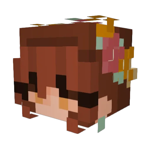 rainbow_songbird Minecraft avatar head, 3D render