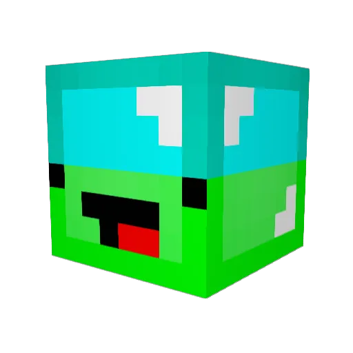 rainbowcreeper61 Minecraft avatar head, 3D render