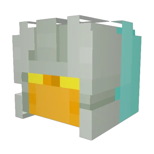 rainbowpufflez Minecraft avatar head, 3D render