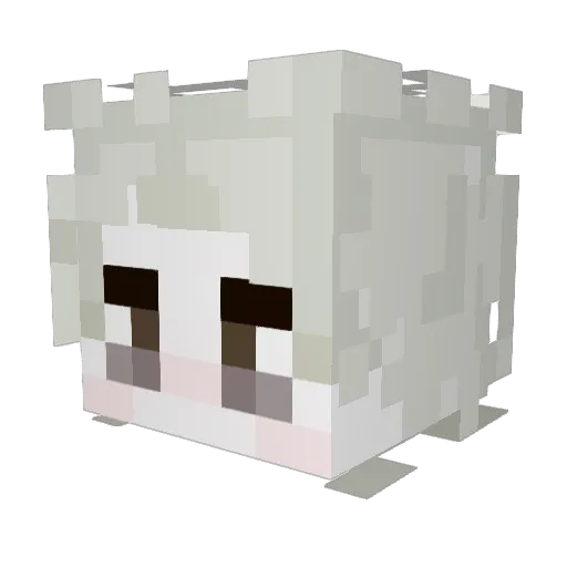 rainbowsheep787 Minecraft avatar head, 3D render