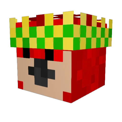rainbowshosh Minecraft avatar head, 3D render