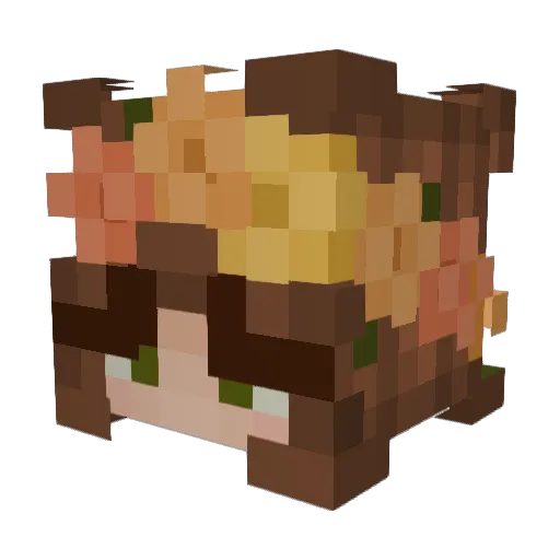 rainbowsnake_ Minecraft avatar head, 3D render