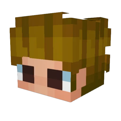 rainbowtattoo Minecraft avatar head, 3D render